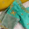 Elegant Rama Green Wedding Maggam Work Blouse Grand Bridal Perfection