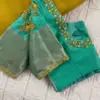 Elegant Rama Green Wedding Maggam Work Blouse Grand Bridal Perfection