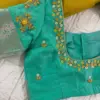 Elegant Rama Green Wedding Maggam Work Blouse Grand Bridal Perfection