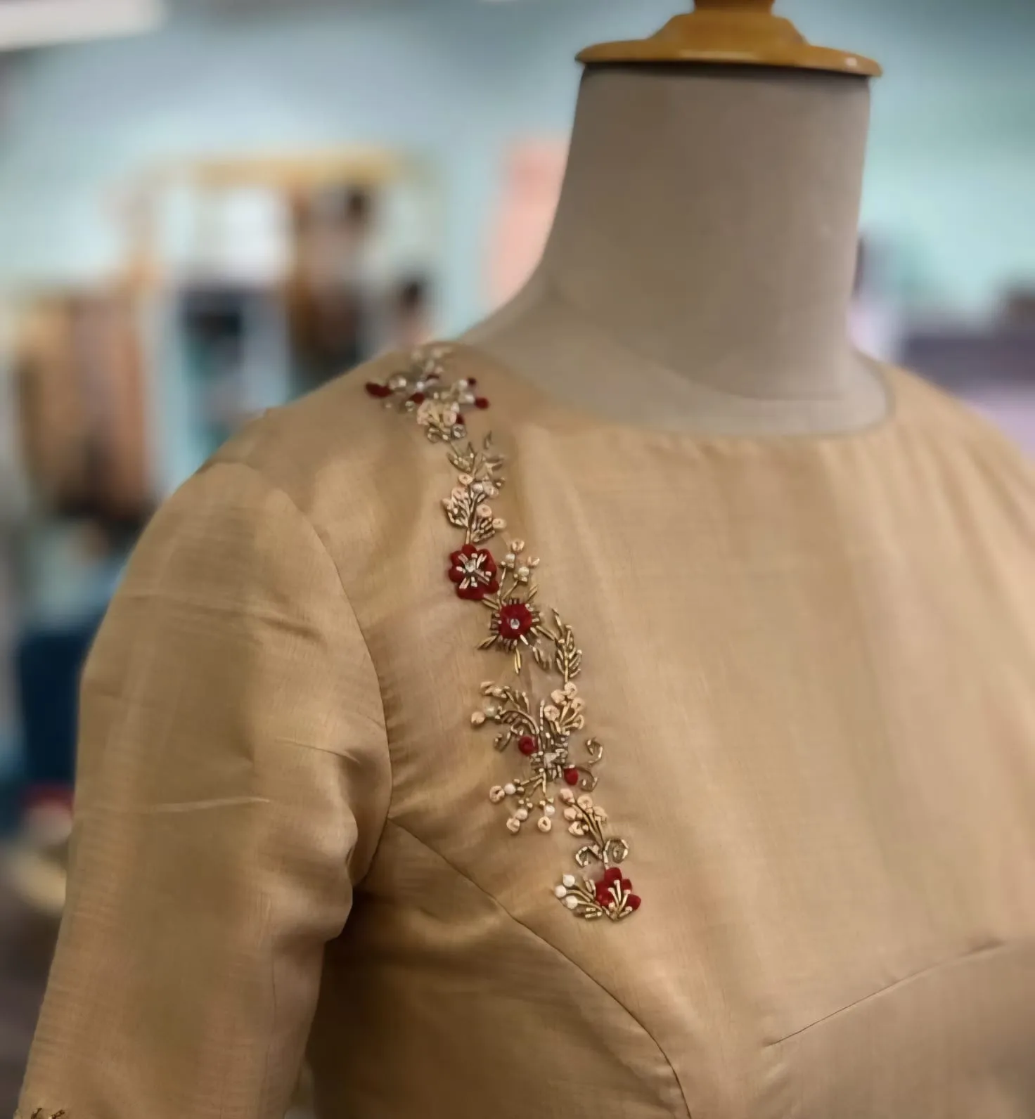 Exclusive Gold Wedding Maggam Work Blouse Elegant Bridal Wear Collection