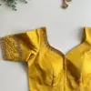 Exclusive Lemon Yellow Bridal Maggam Blouse Royal Handcrafted Design