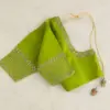 Exclusive Pista Green Minimal Maggam Design Blouse Perfect Party Wear