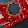 Exclusive Red Maggam Work Blouse for Baby Shower | Versatile Designer Wear