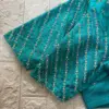 Exclusive Sky Blue Bridal Maggam Blouse Handcrafted Layered Design