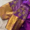 Grand Wedding Maggam Blouse in Purple Handcrafted Designer Perfection