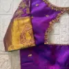 Grand Wedding Maggam Blouse in Purple Handcrafted Designer Perfection
