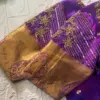 Grand Wedding Maggam Blouse in Purple Handcrafted Designer Perfection