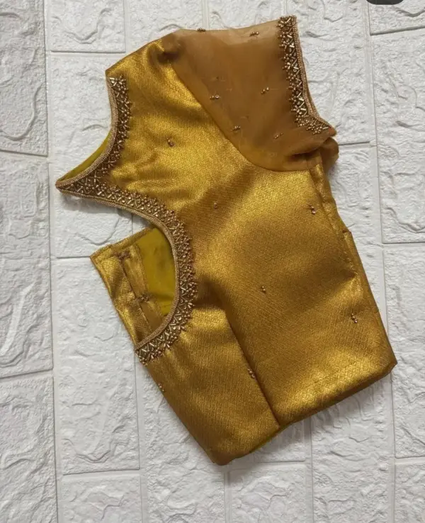 Latest Gold Maggam Work Blouse for Weddings Stunning Bridal Couture