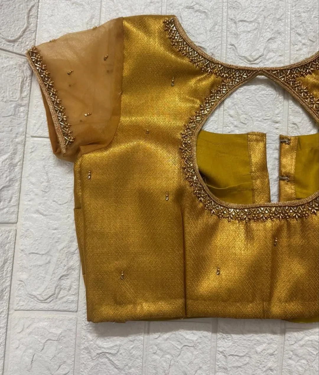 Latest Gold Maggam Work Blouse for Weddings Stunning Bridal Couture