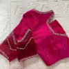 Luxury Pink Net Minimal Embroidery Maggam Blouse Modern Yet Traditional