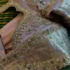 Pastel Peach Zardosi Maggam Work Blouse Perfect for Weddings