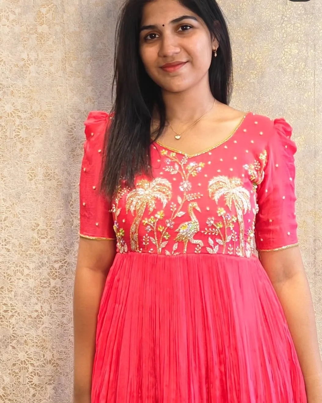 Pastel Pink Designer Partywear Long Frock for Women Elegant & Trendy Gown Style