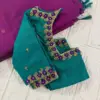 Peacock Blue Grand Maggam Blouse for Weddings Luxury Bridal Wear
