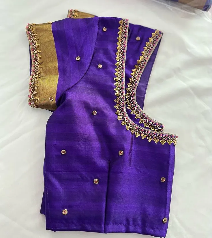 Premium Minimal Maggam Blouse Perfect for Sarees & Lehengas
