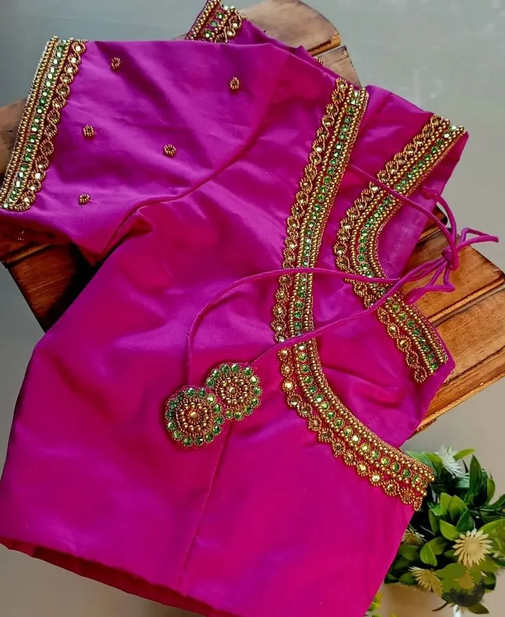 Premium Minimal Maggam Blouse Perfect for Sarees & Lehengas