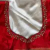 Red Thread Floral Maggam Work Designer Blouse – Bridal & Festive Wear