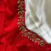 Red Thread Floral Maggam Work Designer Blouse – Bridal & Festive Wear
