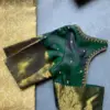 Buy Online Bottle Green Latest Maggam Work Ready-to-Wear Blouse Budget Under 2000 Custom Sizes
