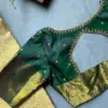 Buy Online Bottle Green Latest Maggam Work Ready-to-Wear Blouse Budget Under 2000 Custom Sizes