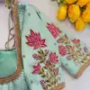Buy Online Elegant Sea Green Maggam Work Blouse Trending Designer Piece Under ₹2500