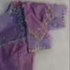 Buy Online Lavender Net Stylish Maggam Work Blouse Ready to Wear Party Wear Under ₹4500