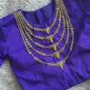 Buy Online Purple Necklace Design Maggam Work Blouse Party Wear Elegance Under 4K