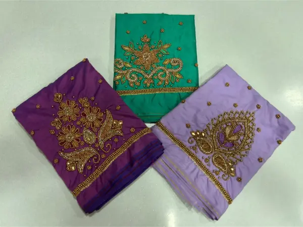 Buy Online Stylish Lavender Maggam Work Blouse Under ₹500 Exclusive Offer