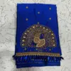 Buy Online Trendy Blue Peacock Maggam Work Blouse Under ₹800 Best Budget Collection