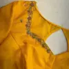 Exclusive Mustard Yellow Maggam Work Net Blouse Trending Wedding Wear