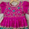 Exclusive Pink Baby Pattu Maggam Work Blouse Glamorous Wedding Outfit