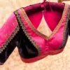 Exclusive Pink & Black Maggam Work Blouse Stylish Grand Ready-to-Wear Budget Pick 2025