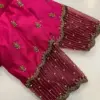 Exclusive Pink Net Bridal Maggam Work Blouse for Grand Weddings