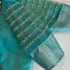 Exquisite Sky Blue Wedding Layer Maggam Work Designer Blouse Bridal Elegance Redefined