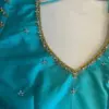 Exquisite Sky Blue Wedding Layer Maggam Work Designer Blouse Bridal Elegance Redefined