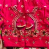 Grand Zardosi Red Bridal Maggam Blouse Designer Wedding Collection