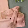 Handcrafted Peach Net Zardosi Maggam Blouse Premium Designer Wear