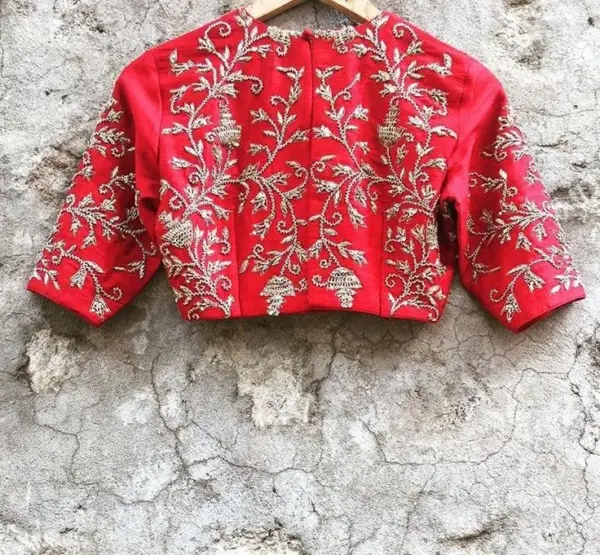 Latest Red Bridal Grand Designer Maggam Work Blouse for Weddings