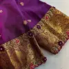 Luxury Purple Bridal Maggam Work Blouse Custom Wedding Outfit
