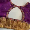 Luxury Purple Bridal Maggam Work Blouse Custom Wedding Outfit