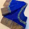 Royal Blue Designer Maggam Work Blouse Latest Bridal Wear Collection 2025