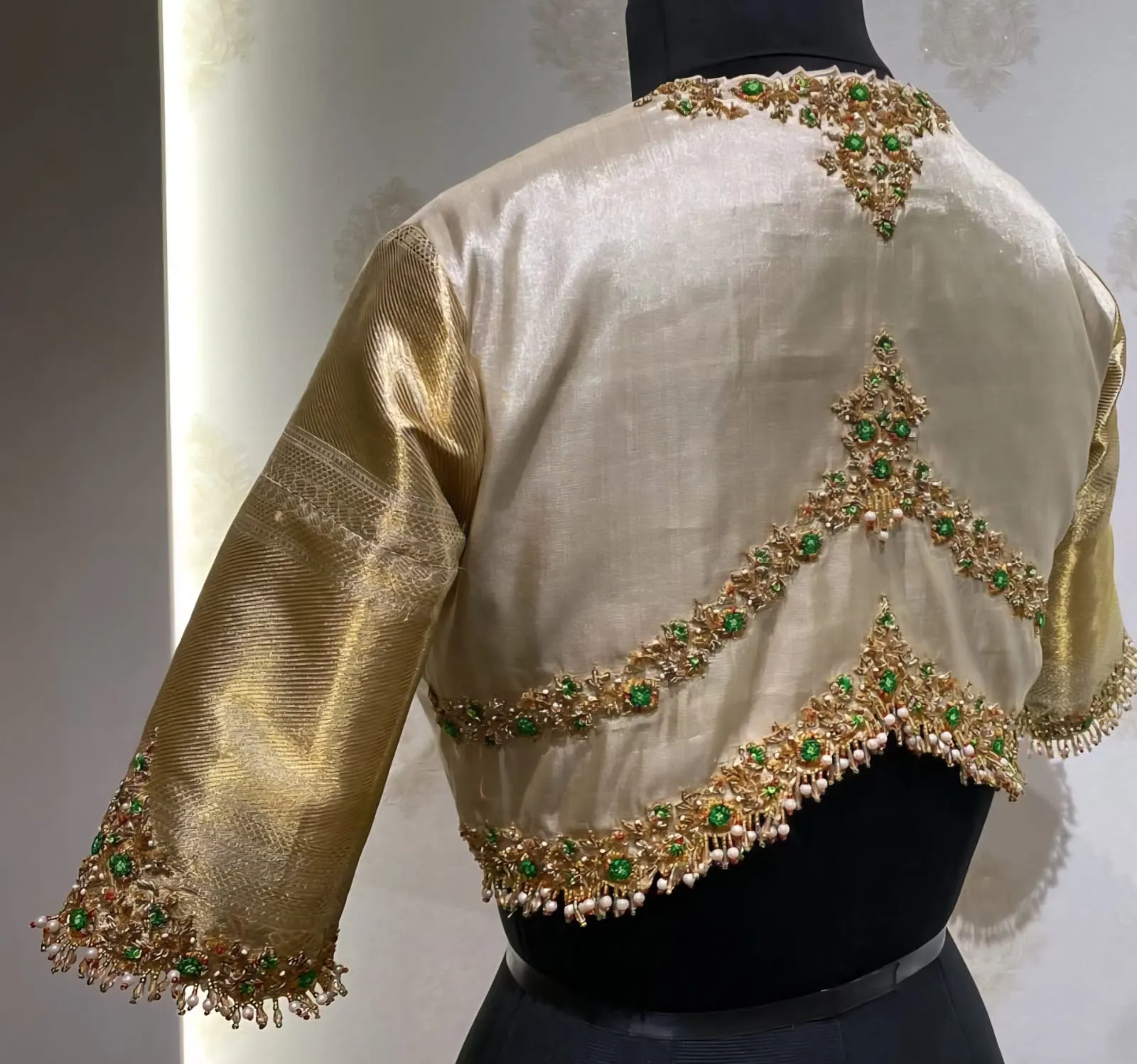 Shop Golden Ready-to-Wear Maggam Blouse Latest Grand & Budget-Friendly Collection