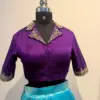 Stunning Purple Collar Neck Budget Maggam Work Blouse Elegant Party Wear