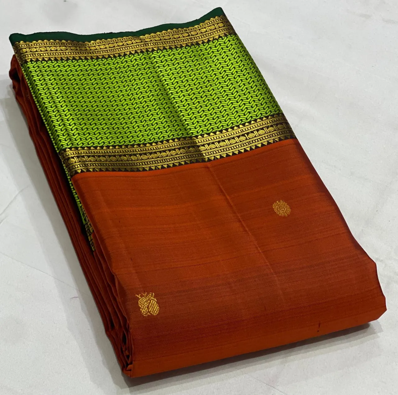 Authentic Kanchipuram Pure Silk Saree  Handloom Masterpiece with 2G++ Zari & Silk Mark Certified - Image 2