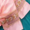 Beautiful Peach Net Bridal Blouse | Premium Maggam Embroidery Custom-Fit & Budget-Friendly