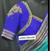 Bridal Perfection: Violet Maggam Work Blouse Trendy Design, Custom Sizes, Budget-Friendly