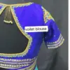 Bridal Perfection: Violet Maggam Work Blouse Trendy Design, Custom Sizes, Budget-Friendly