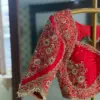 Bridal Red Zardosi Maggam Work Blouse Grand Party Wear Design Exclusive Custom Fit at Best Price