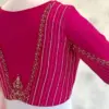 Buy Online Rani Pink Designer Maggam Work Party Wear Blouse Custom Sizes Under ₹5000