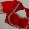 Buy Online Red Madhubala Style Maggam Work Blouse Budget Bridal Wear Custom Sizes Available