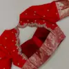 Buy Online Red Madhubala Style Maggam Work Blouse Budget Bridal Wear Custom Sizes Available